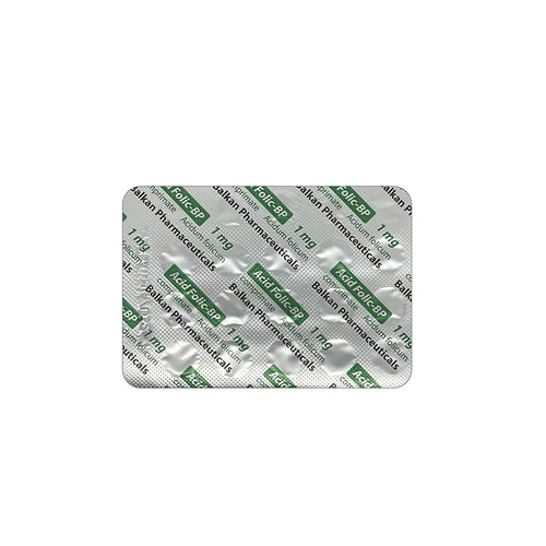 Acid Folic 1 mg, Supliment Vitamina B9, 60 Comp.