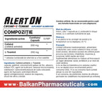 AlertON, Pastile pentru Concentrare și Memorie, Cafeină și L-Teanină, 30 Capsule