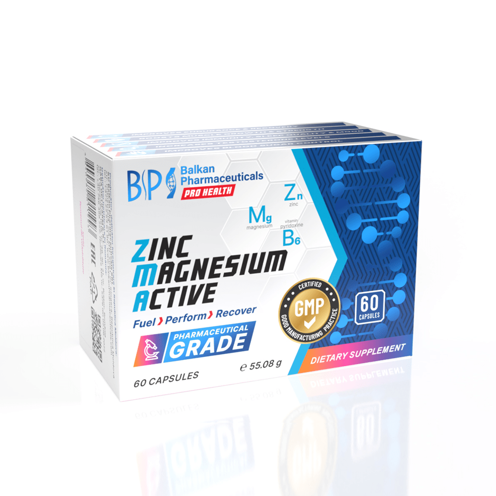 Zinc Magnesium Active, 60 caps.