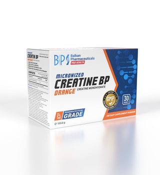 Creatină Monohidrată BP — Portocale, 30 de plicuri × 5 g