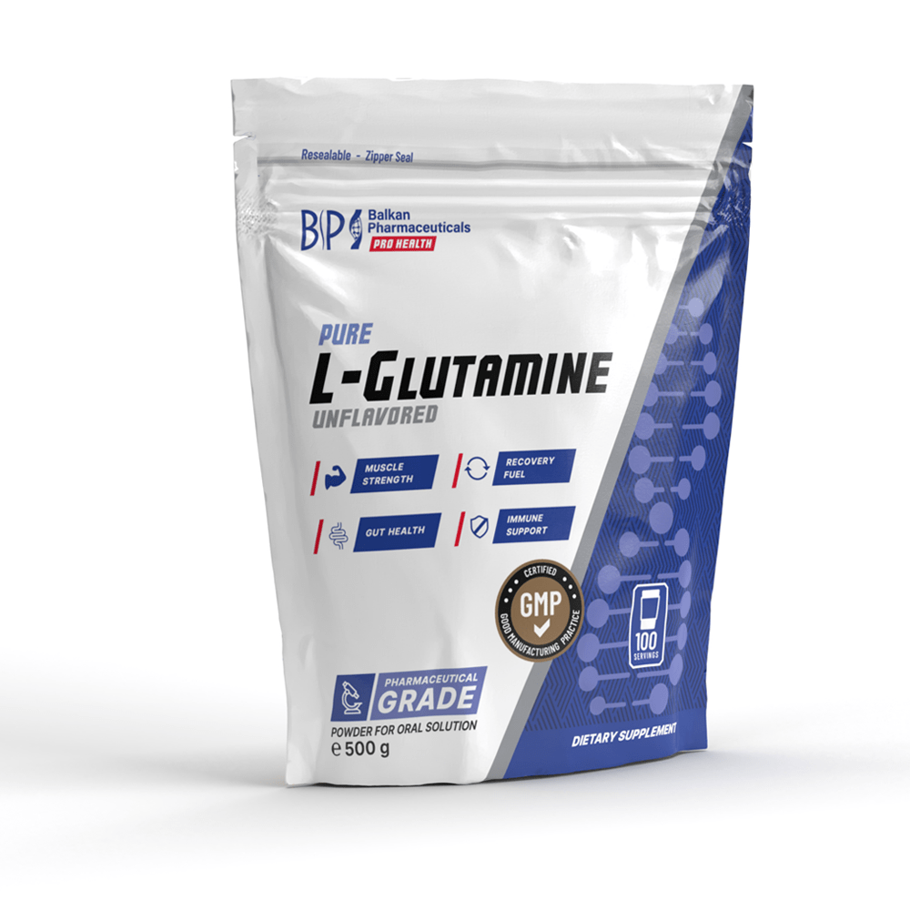 L-Glutamine, 500g, 100 de porții, pulbere
