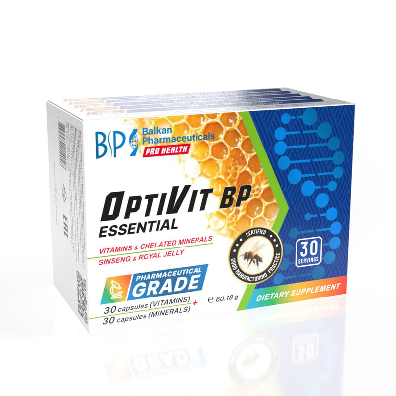 OptiVit BP Essential – complex de vitamine și minerale, 30+30 caps.