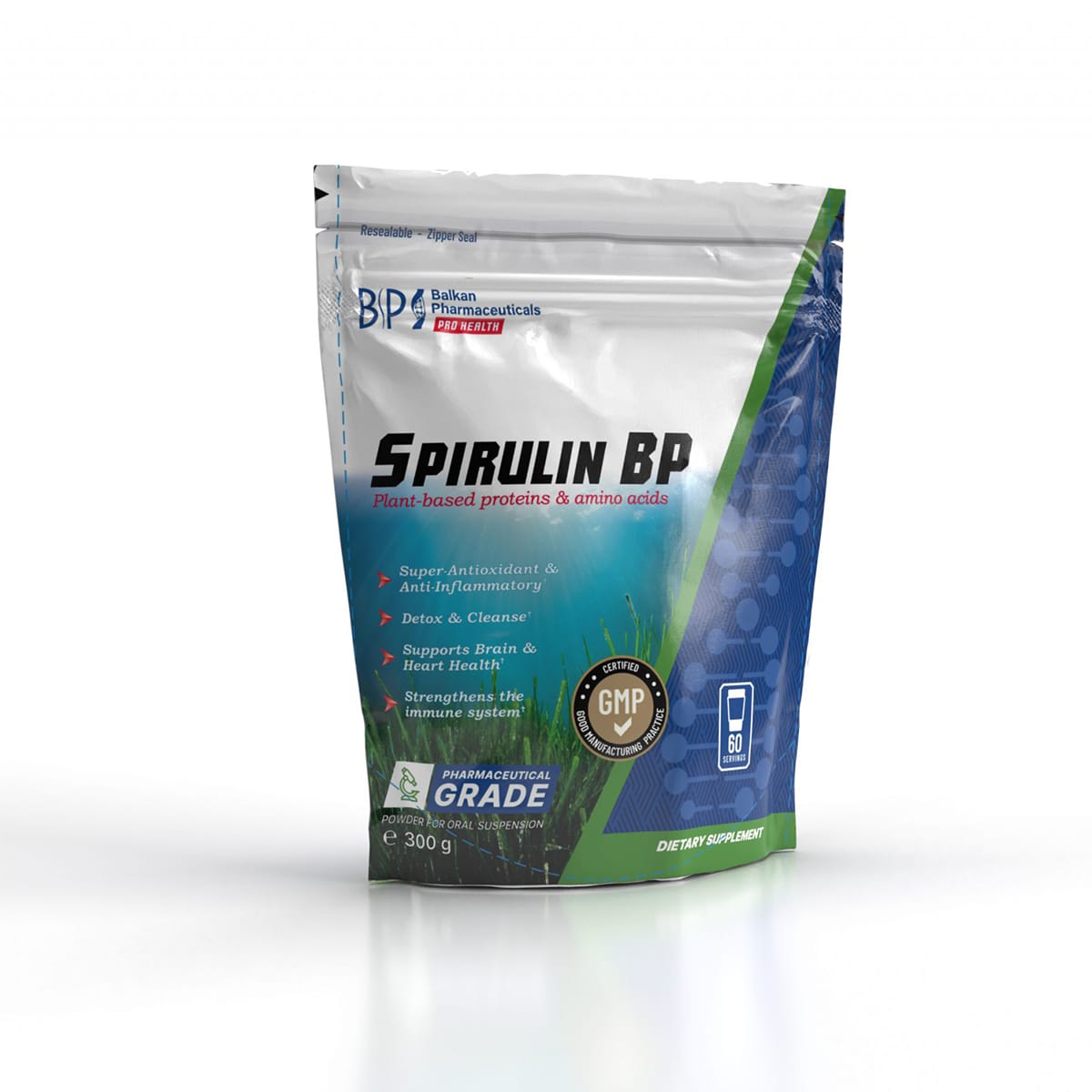 Spirulin BP, 300 g, 60 de porții, pulbere