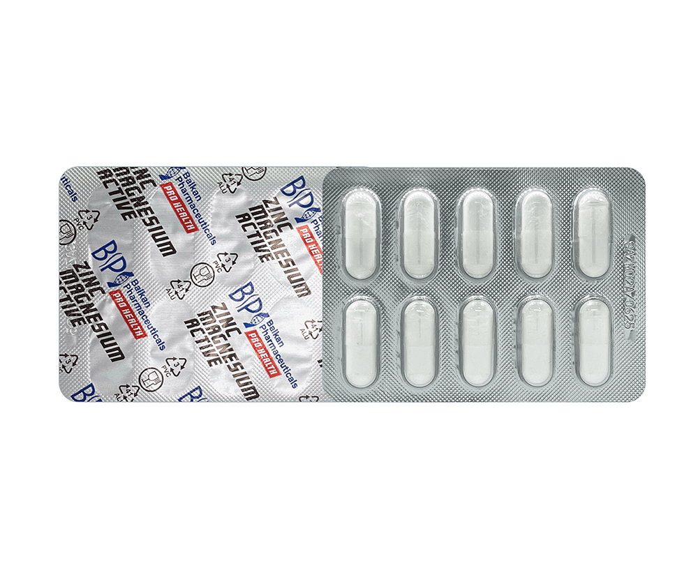Zinc Magnesium Active, 60 caps.
