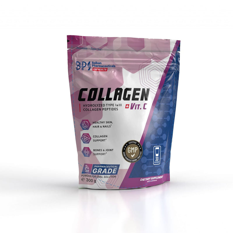 Collagen + Vit. C, 300 g, 30 de porții, pulbere