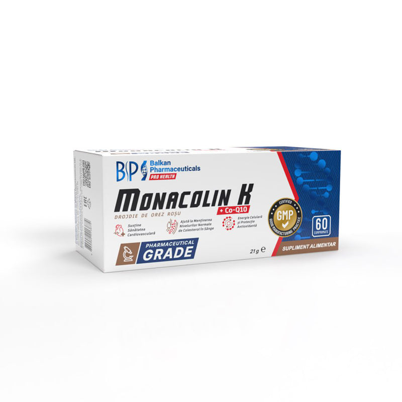 Drojdie de Orez Roșu - Monakolin K – Reduce Colesterolul Natural, 60 Comp