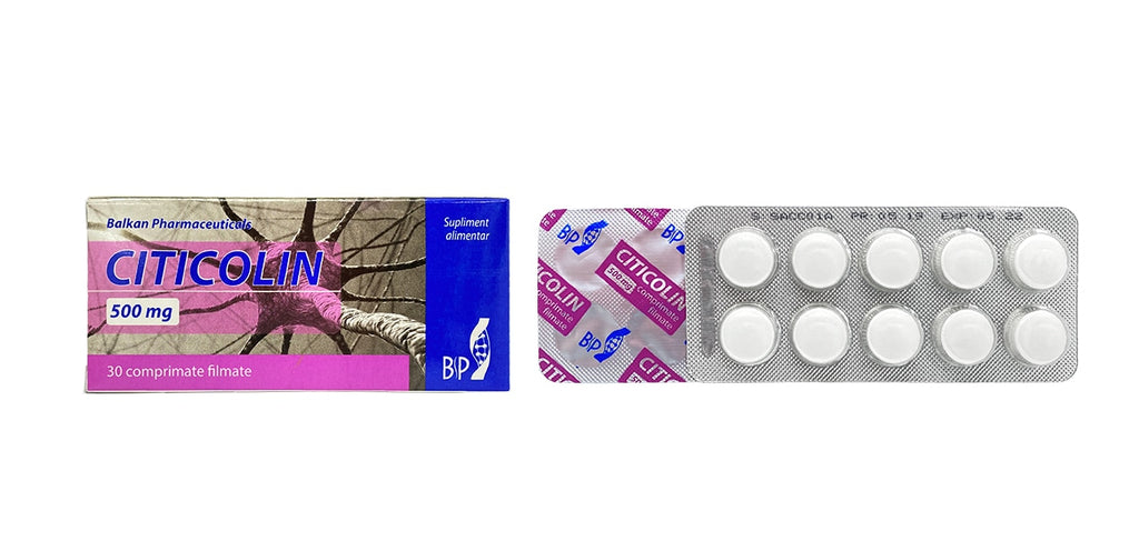Citicolină 500 mg, 30 de comprimate