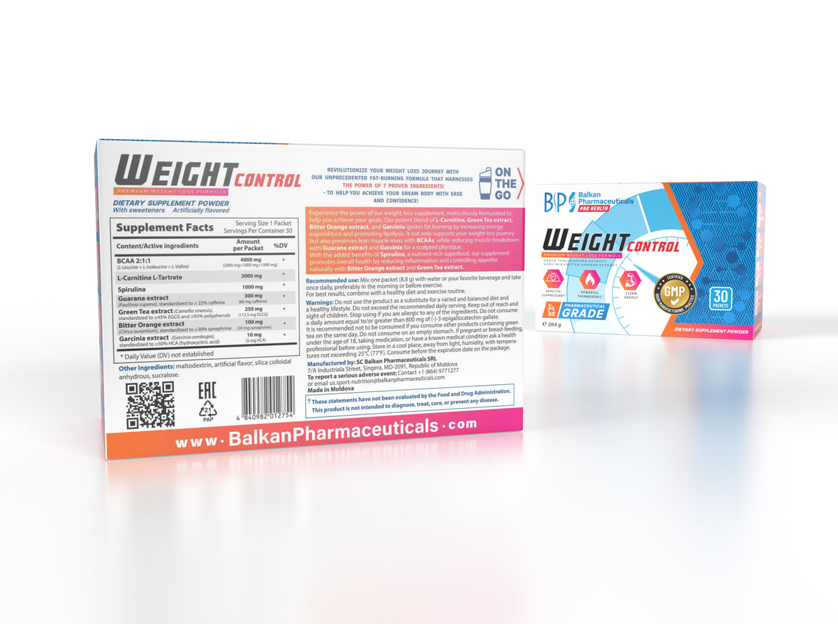 Weight Control — complex cu L-carnitină, 30 de plicuri