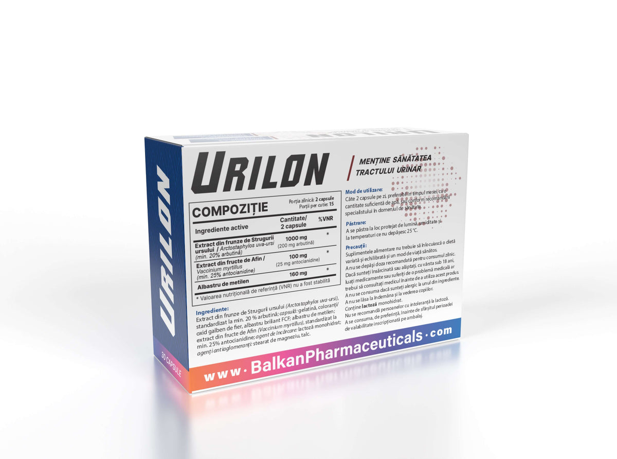Urilon — supliment pentru tractul urinar, 30 de capsule