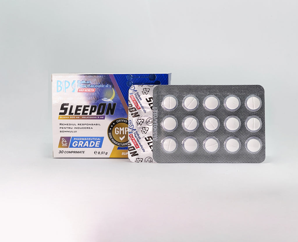 SleepON — glicină și melatonină, 30 de comprimate