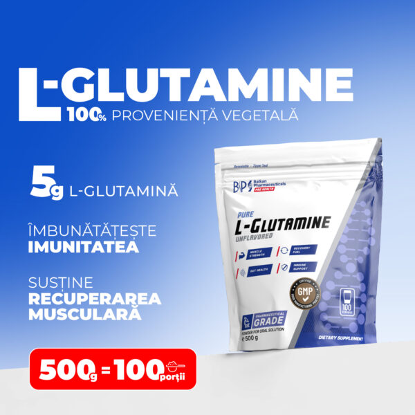 L-Glutamine, 500g, 100 servings, powder