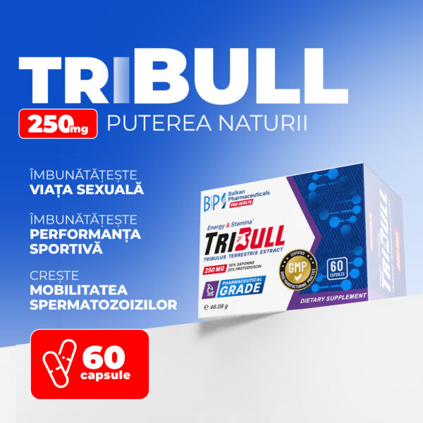 TriBull (Tribulus Terrestris), 250mg, 60 caps.